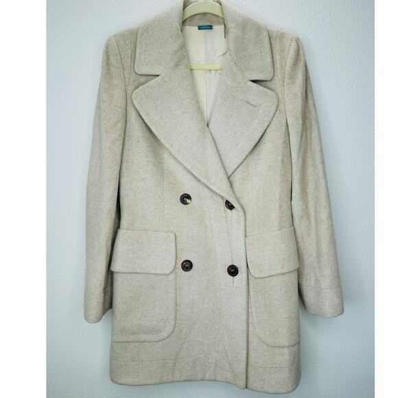 Alexander McQueen Taupe Cashmere Double Button Jacket 42 / 8 - Picture 1 of 16